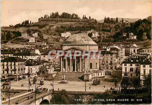 Cartes postales moderne Torino Chiesa Gran Madre Di Dio Tramway