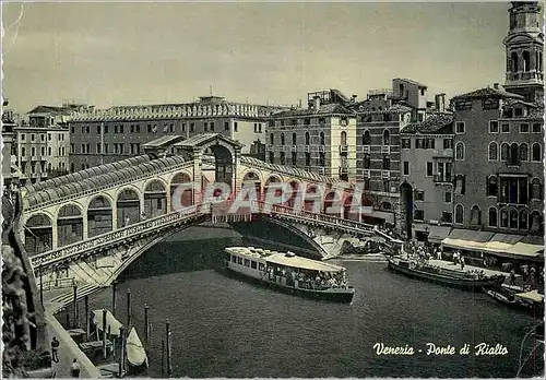 Moderne Karte Venezia Pont de Rialto Bateaux