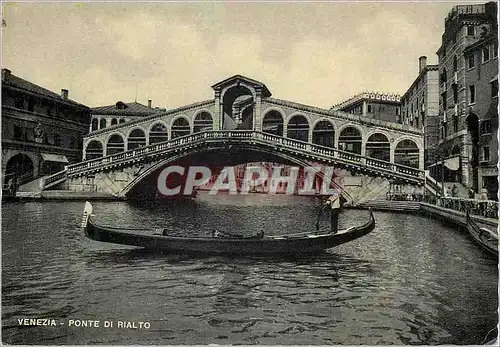 Moderne Karte Venezia Ponte Di Rialto Le Pont de Rialto Bateau