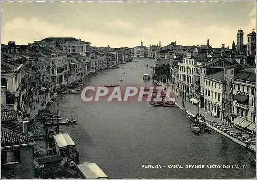 Moderne Karte Venezia Canal Grande Visto Dall Alto Le Grand Canal vu du haut Bateaux