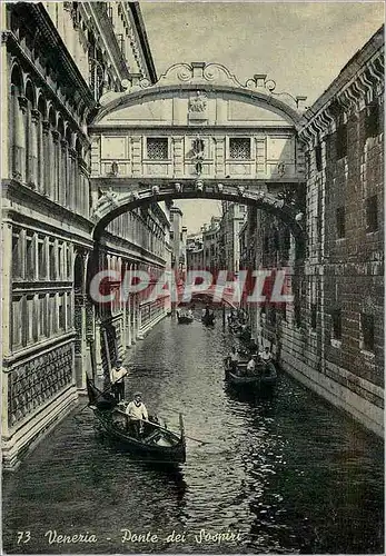 Moderne Karte Venezia Ponte Dei SospiriLoe Pont des Soupira Bateau