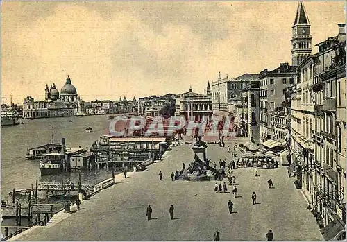 Moderne Karte Venezia Riva degli Schiavoni Bateaux