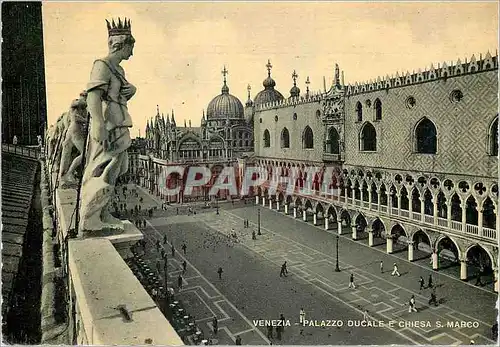 Moderne Karte Venezia Palazzo Ducale E Chiesa S Marco Palais Ducal et Eglise de St Marc