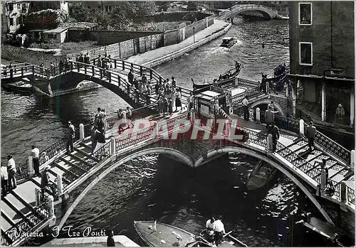 Cartes postales moderne Venezia Les trois ponts