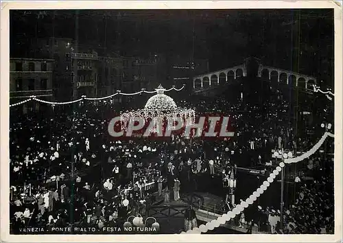 Cartes postales moderne Venezia Ponte Rialto Festa Notturna