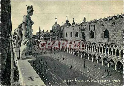 Moderne Karte Venezia Palazzo Ducale e Chiesa S Marco Palais Ducal et Eglise de St Marc