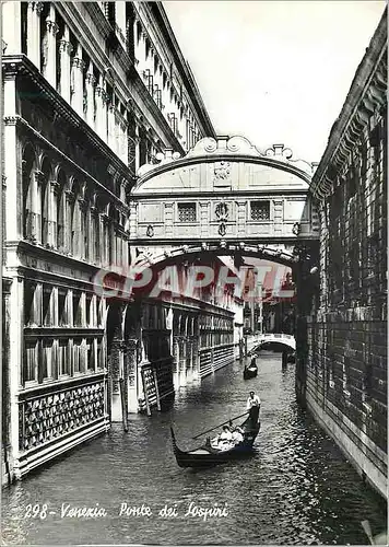 Moderne Karte Venezia Porte dei Sospiri Bateau