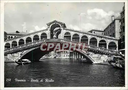 Moderne Karte Venezia Ponte di Rialto Pont de Rialto Bateau