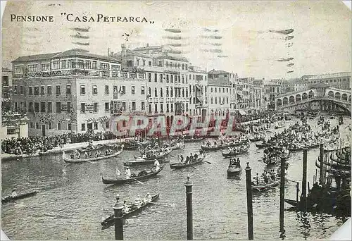 Cartes postales moderne Venezia Pensione Casa Petrarca call Orange Rialto Bateaux