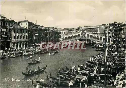 Moderne Karte Venezia Ponte di Rialto Bateaux
