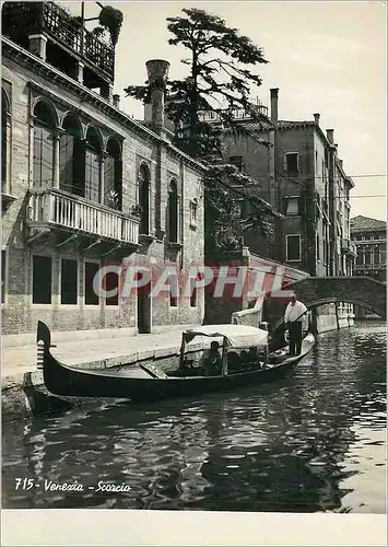 Moderne Karte Venezia Scorcio Bateau