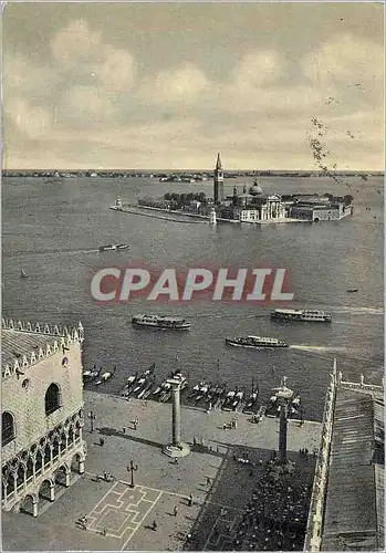 Cartes postales moderne Venezia Placette de St Marc et Ile St Georges Bateaux