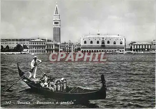 Moderne Karte Venezia Panorama e gondola Bateau