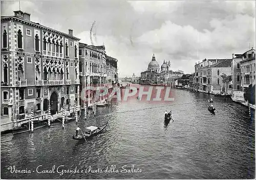 Moderne Karte Venezia Canal Grande et pointe de la Salute