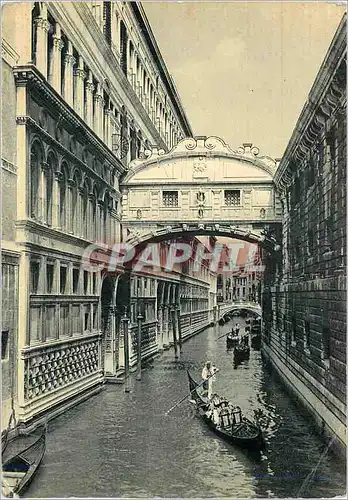 Moderne Karte Venezia Pont des Soupirs Bateau