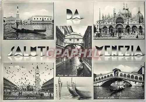 Cartes postales moderne Venezia Panorama Bateaux