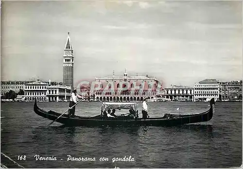 Cartes postales moderne Venezia Panorama con gondola Bateau