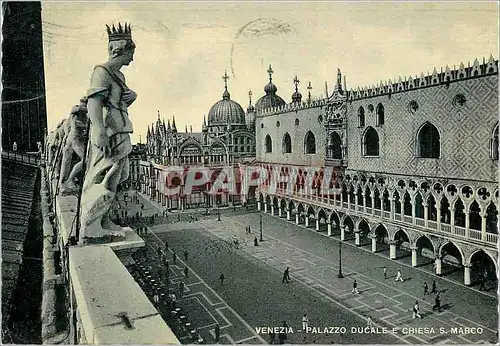 Moderne Karte Venezia Palazzo Ducale E Chiesa S Marco Palais Ducal et Eglise de St Marc