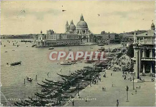 Cartes postales moderne Venezia Riva Degli Schiavoni Chiesa Della Salute Bateaux