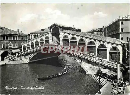 Moderne Karte Venezia Ponte di Rialto Bateau