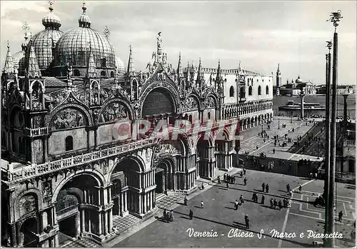 Cartes postales moderne Venezia Chiesa S Marco e Piazzetta L'Eglise S Marc et le petite place