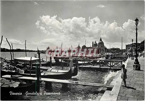 Moderne Karte Venezia Gondole e Panorama Baetaux