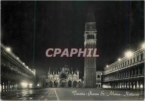 Cartes postales moderne Venezia Piazza S Marco Notturno