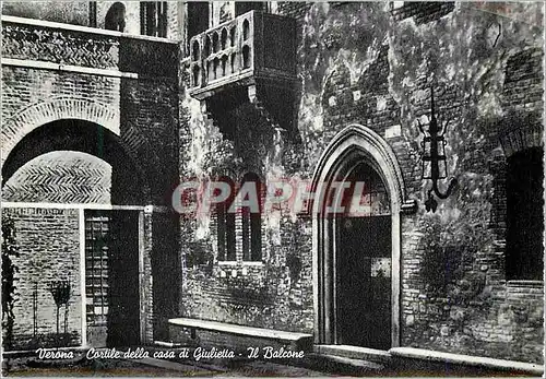 Cartes postales moderne Verona Cour de la Maison de Juliette Le Balcon