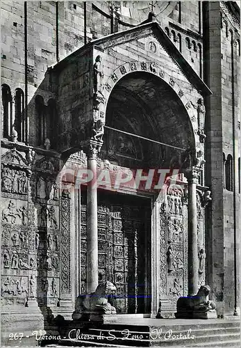 Cartes postales moderne Verona Chiesa di S Zeno Il Portale Verone Basilique de S Zeno Portal