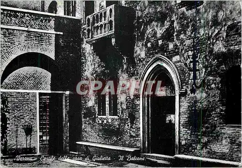 Cartes postales moderne Verona Cour de la Maison de Juliette Le balcon