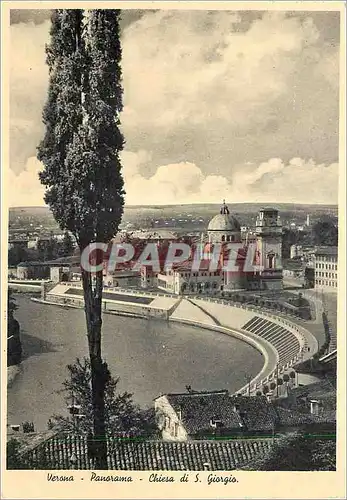 Moderne Karte Verona Panorama Chiesa di S Giorgion