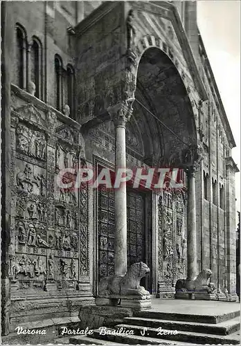 Cartes postales moderne Verona Portale Basilica S Zeno Portail de la Basilique de Saint Zeno