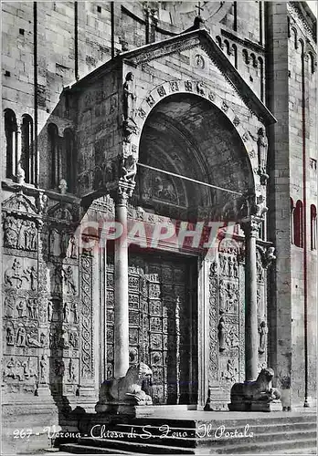 Cartes postales moderne Verona Chiesa di S Zeno Il Portale