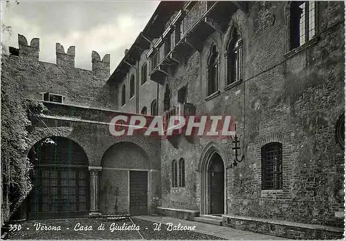Cartes postales moderne Verona Casa di Giulietta Il Balcone D'onde usci la Giulieta per cui