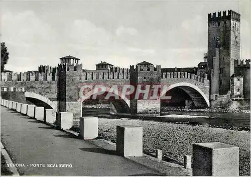 Moderne Karte Verona Ponte Scaligero