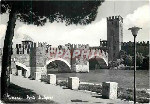 Moderne Karte Verona Ponte Scaligero