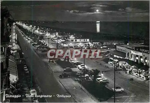 Cartes postales moderne Viareggio Viali lungomare Notturno La nuit Allee bord de la mer