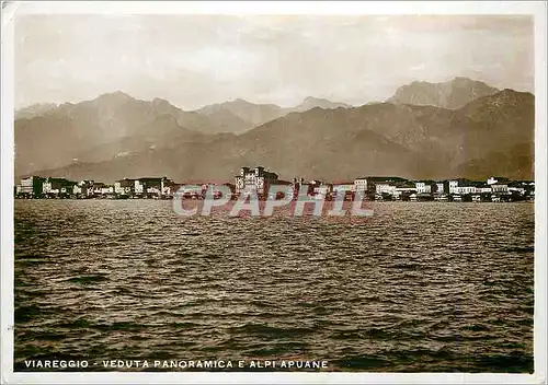 Moderne Karte Viareggio Veduta Panoramica E Alpi Apuane