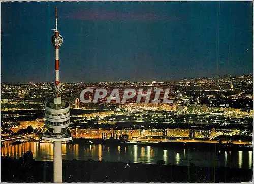 Moderne Karte Vienne Donauturm