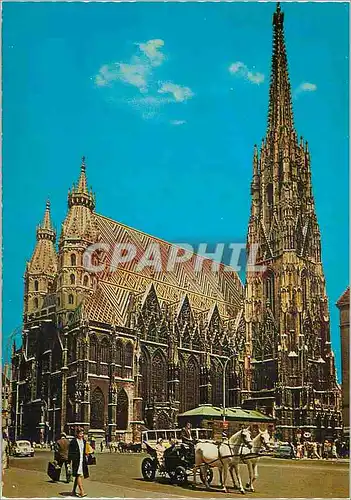 Moderne Karte Vienne Cathedrale de St Etienne Caleche Cheval