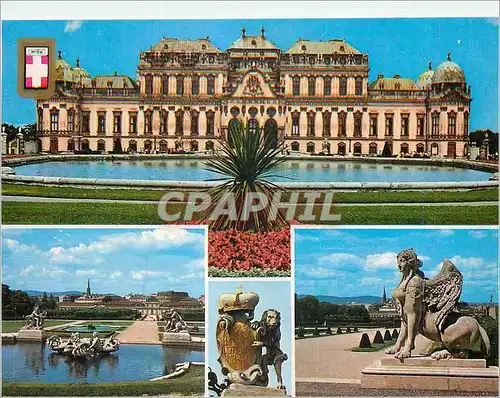 Cartes postales moderne Vienne Schloss Belvedere und Garten