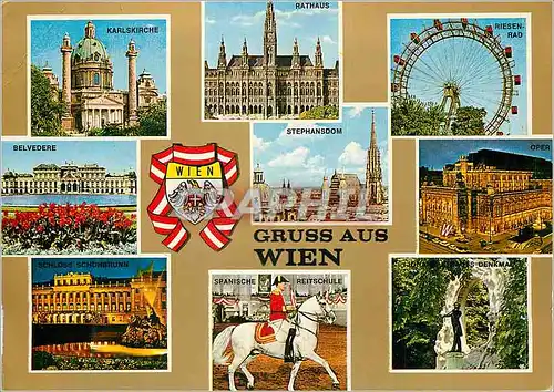 Cartes postales moderne Vienne Belvedere Stephansdom Oper Cheval Militaria Equitation