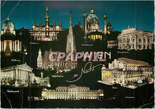 Cartes postales moderne Vienne nocturnelle