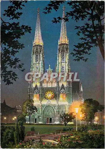 Cartes postales moderne Vienne Votivkirche Illumine