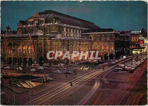 Cartes postales moderne Vienne Opera Illumination