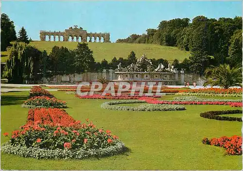 Moderne Karte Vienne Schonbrunn Parkanlage mit Gloriette und Neptunbrunnen