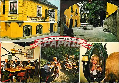 Cartes postales moderne Vienne Grinzing connu dans le monde entier pour sa viniculture et ses vins documente comme lieu