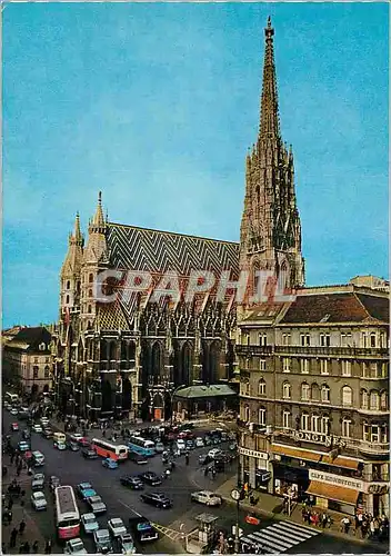 Moderne Karte Vienne Stephansdom Stephansplatz mit bischofl Palais