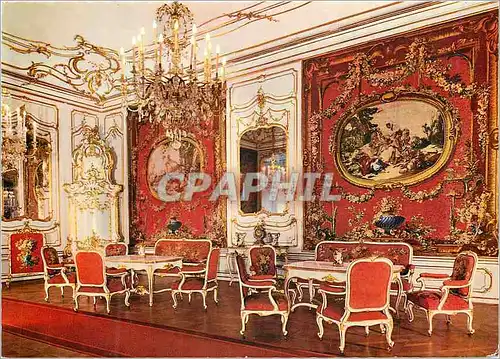 Moderne Karte Vienne Chateau Imperial Apositements d'Alexendra Chambre rouge