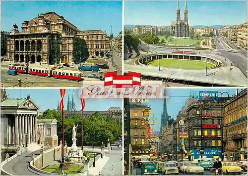 Cartes postales moderne Vienne Souvenir Oper Parlement Tramway